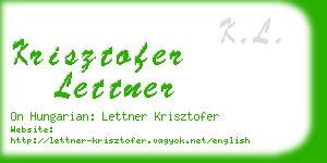 krisztofer lettner business card